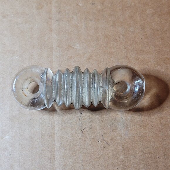 Vintage Glass Cable Strain Insulator Four Inch Five Ribs - Picture 1 of 4